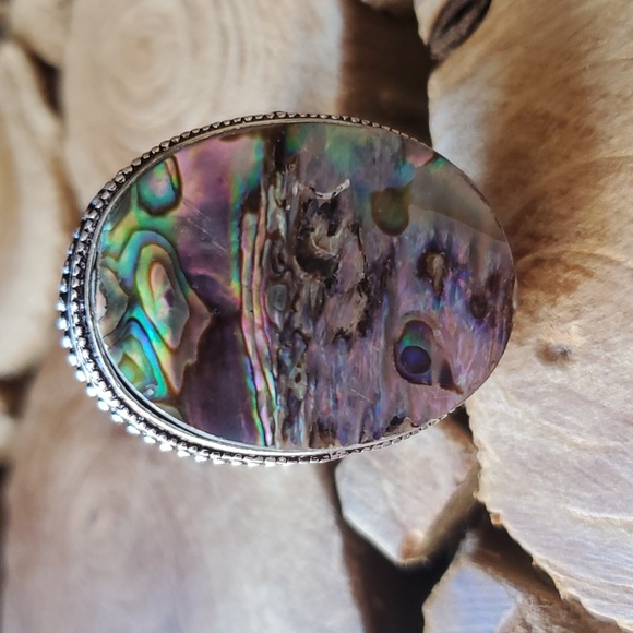 New Abalone Shell 925 Silver Ring. - Picture 2 of 14